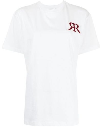 ROKH T-shirt à patch logo - Blanc