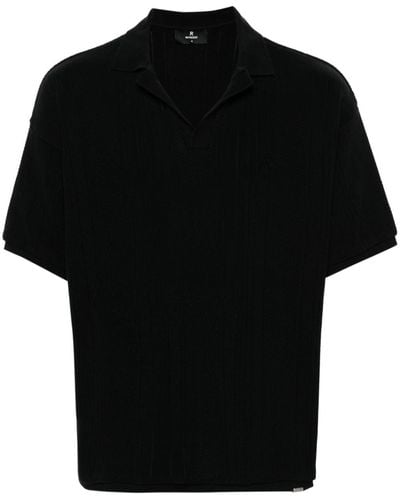 Represent Pointelle-knit polo shirt - Schwarz