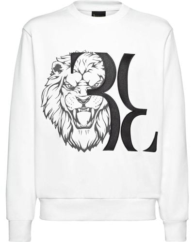 Billionaire Sweatshirt mit Löwen-Print - Weiß