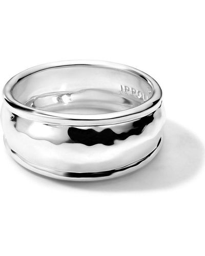 Ippolita Hammered-effect Ring - White