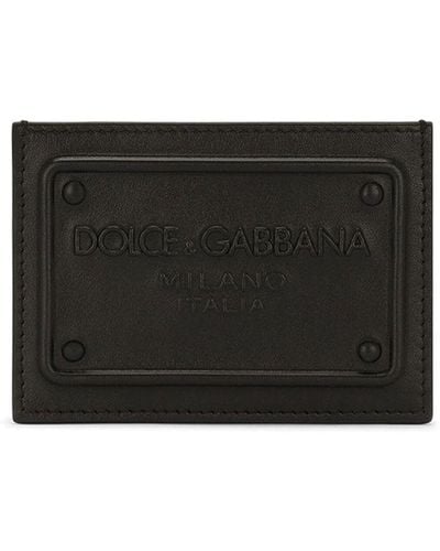 Dolce & Gabbana Porte-cartes colour block à logo DG - Noir