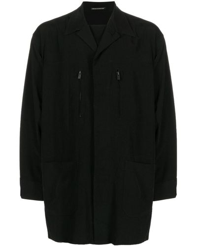 Yohji Yamamoto Shirtjack Met Ritszak - Zwart