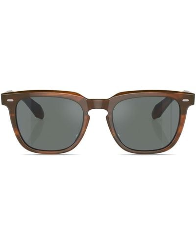 Oliver Peoples N.06 Square-frame Sunglasses - Grey