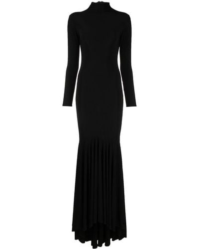 Atu Body Couture Long-sleeve Flared Gown - Black