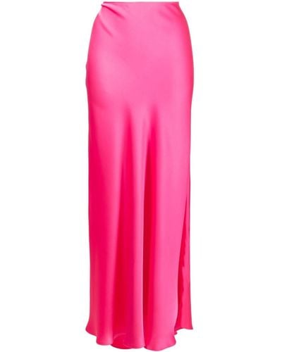 Philosophy Di Lorenzo Serafini Hoch sitzender Midirock aus Satin - Pink