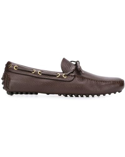 Car Shoe Lace-up Loafers - Brown