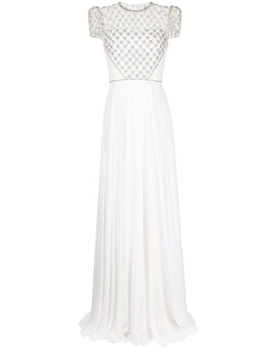 Jenny Packham Oskari Crystal-embellished Gown - White