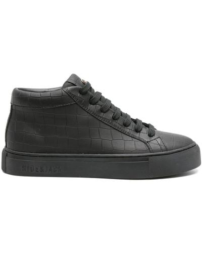 HIDE & JACK Essence Croco Sneakers - Black