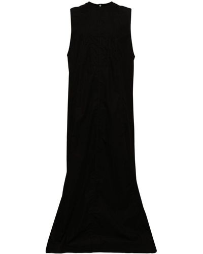 Rick Owens Lido Poplin Gown Dress - Black