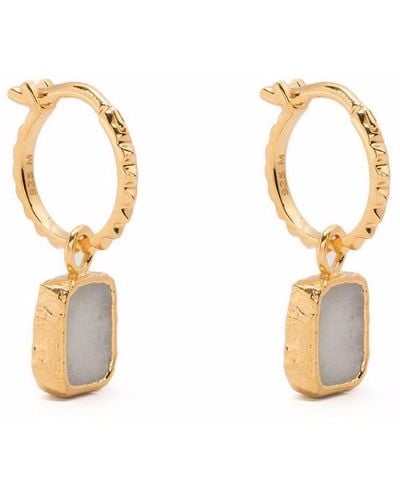 Missoma Gold-plated Moonstone Hoop Earrings - Metallic