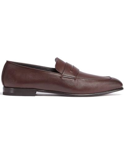 Zegna L'asola Suede Loafers - Brown