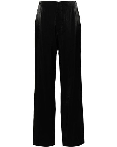 Aeron Vapor Satin Straight-leg Trousers - Black