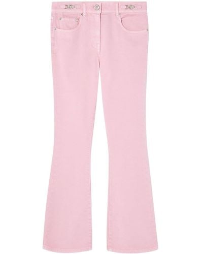 Versace Medusa '95 Flared Cotton Jeans - Pink