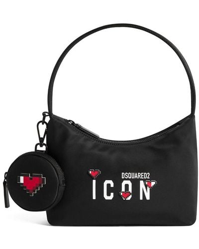 DSquared² Icon-print Heart-motif Tote Bag - Black