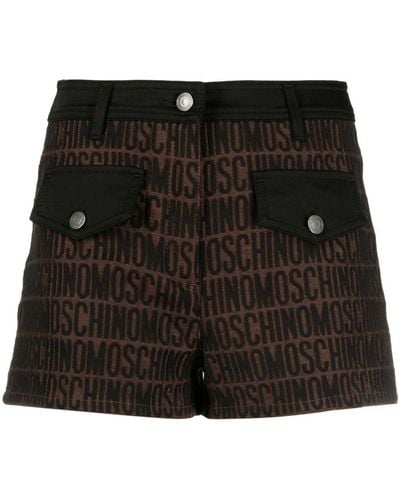 Moschino Shorts aus Logo-Jacquard - Schwarz