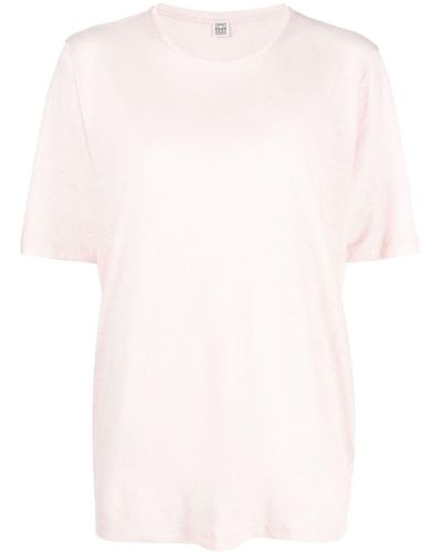 Totême T-shirt Met Ronde Hals - Roze