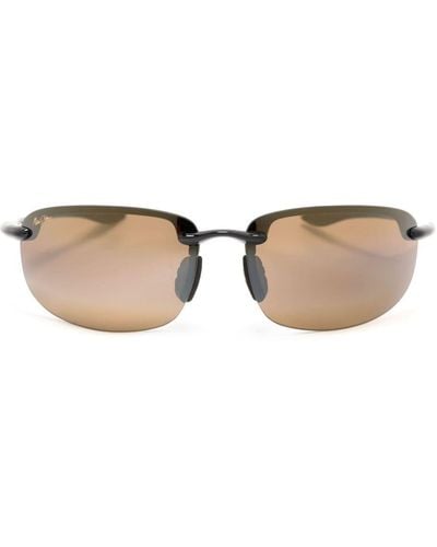 Maui Jim Mj Mask Oval-frame Sunglasses - Natural