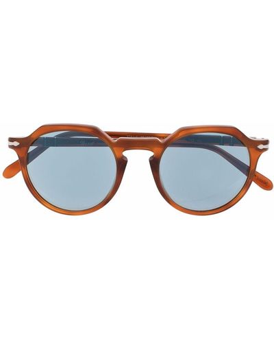 Persol ラウンドフレーム サングラス - ブラウン