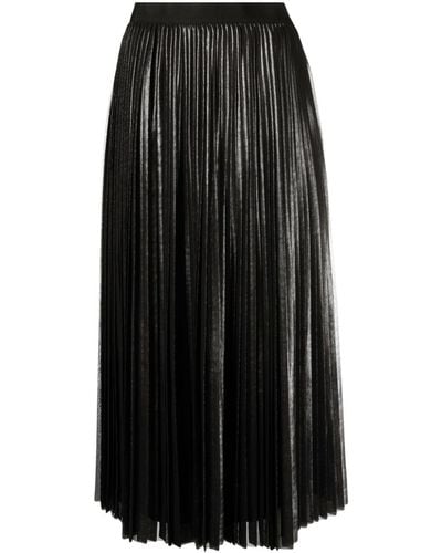 Fabiana Filippi Layered Pleated Midi Skirt - Black