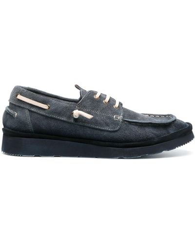 Moma Suede Tonal Boat Shoes - Blue