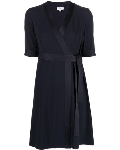 Claudie Pierlot Robe portefeuille à manches courtes - Noir