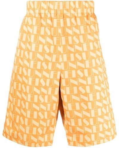 Sunnei Reversible Bermuda Shorts - Yellow