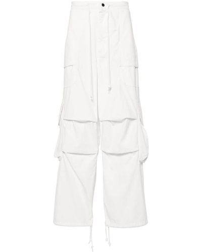 Entire studios Straight-leg Cotton Cargo Trousers - White