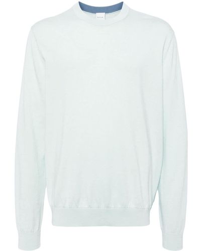 Paul Smith Crew-neck Organic-cotton Sweater - White