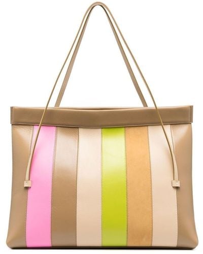 Wandler Bolso shopper a rayas - Neutro