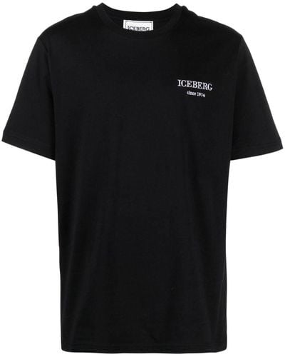 Iceberg ロゴ Tシャツ - ブラック