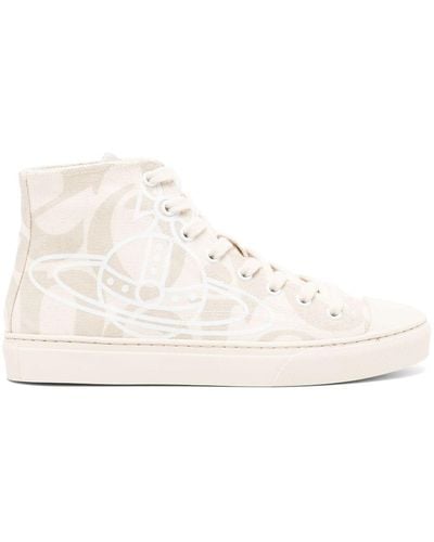 Vivienne Westwood Orb-motif Lace-up Trainers - Natural