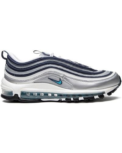 Nike Air Max 97 Metallic Mesh And Faux Leather Sneakers - Blue