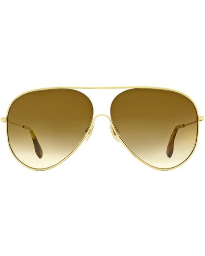 Victoria Beckham Vb133s Pilot-frame Sunglasses - Natural