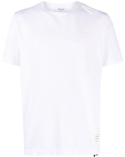 Thom Browne T-shirt Met Rwb-streep - Wit