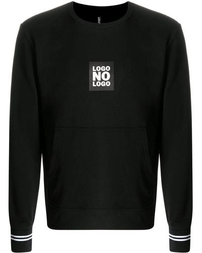 Neil Barrett Sweatshirt mit Slogan-Patch - Schwarz