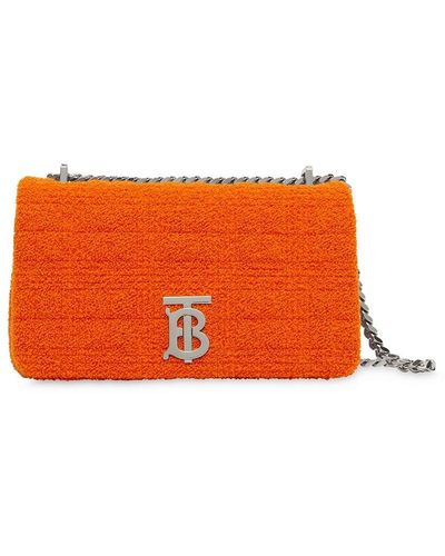 Burberry Small Lola Quilted Towelling Bag - Orange