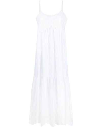 Twin Set ティアードスカート ドレス - ホワイト