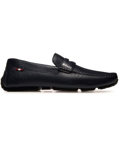 Bally Palsy Grained-leather Loafers - Black