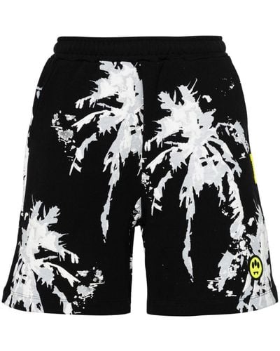 Barrow Pantalones cortos de chándal con motivo de grafiti - Negro