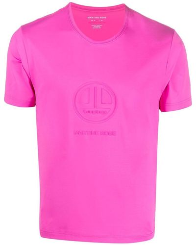 Martine Rose T-shirt à logo embossé - Rose