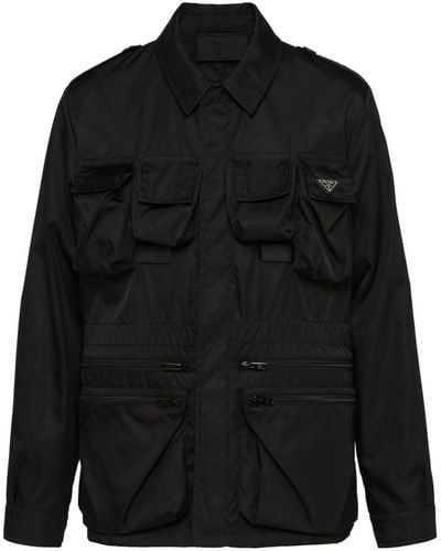 Prada Re-nylon マルチポケット ジャケット - ブラック