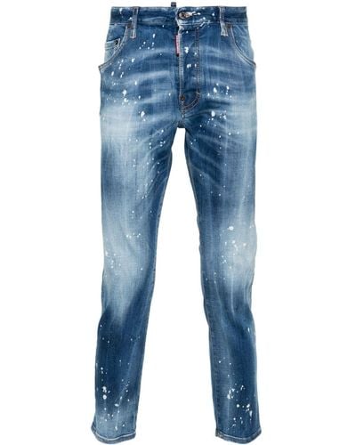 DSquared² Super Twinky Mid-Rise Skinny Jeans - Blue