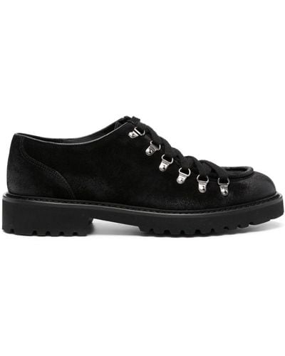Doucal's Lace-up Suede Derby Shoes - Black