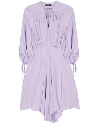 Dondup Lace-up Asymmetric Minidress - Purple