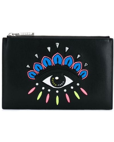 KENZO Bolso de mano con diseño bordado - Negro