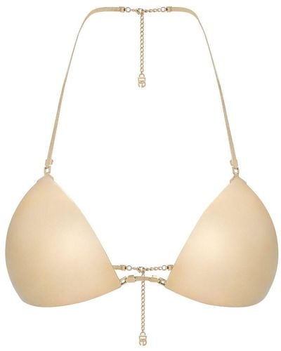 Dolce & Gabbana Top bikini a triangolo - Neutro