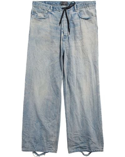Balenciaga Mid-Rise Wide-Leg Jeans - Blue