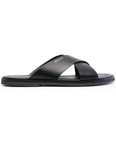Black Criss Cross Sandals for Men - Up to 60% off | Lyst