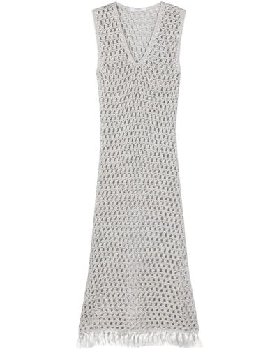 Marysia Swim Lurex Open-knit Midi Dress - Gray