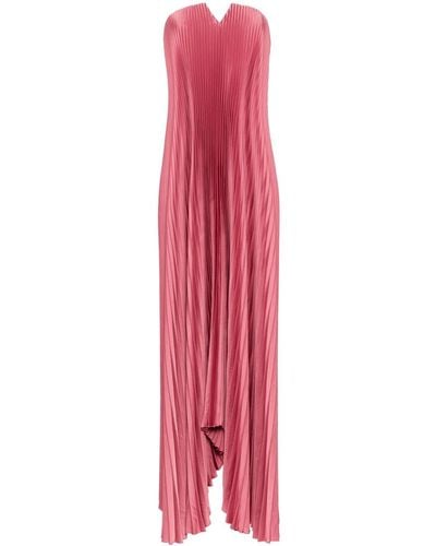 L'idée Sweetheart-neck Pleated Dress - Pink